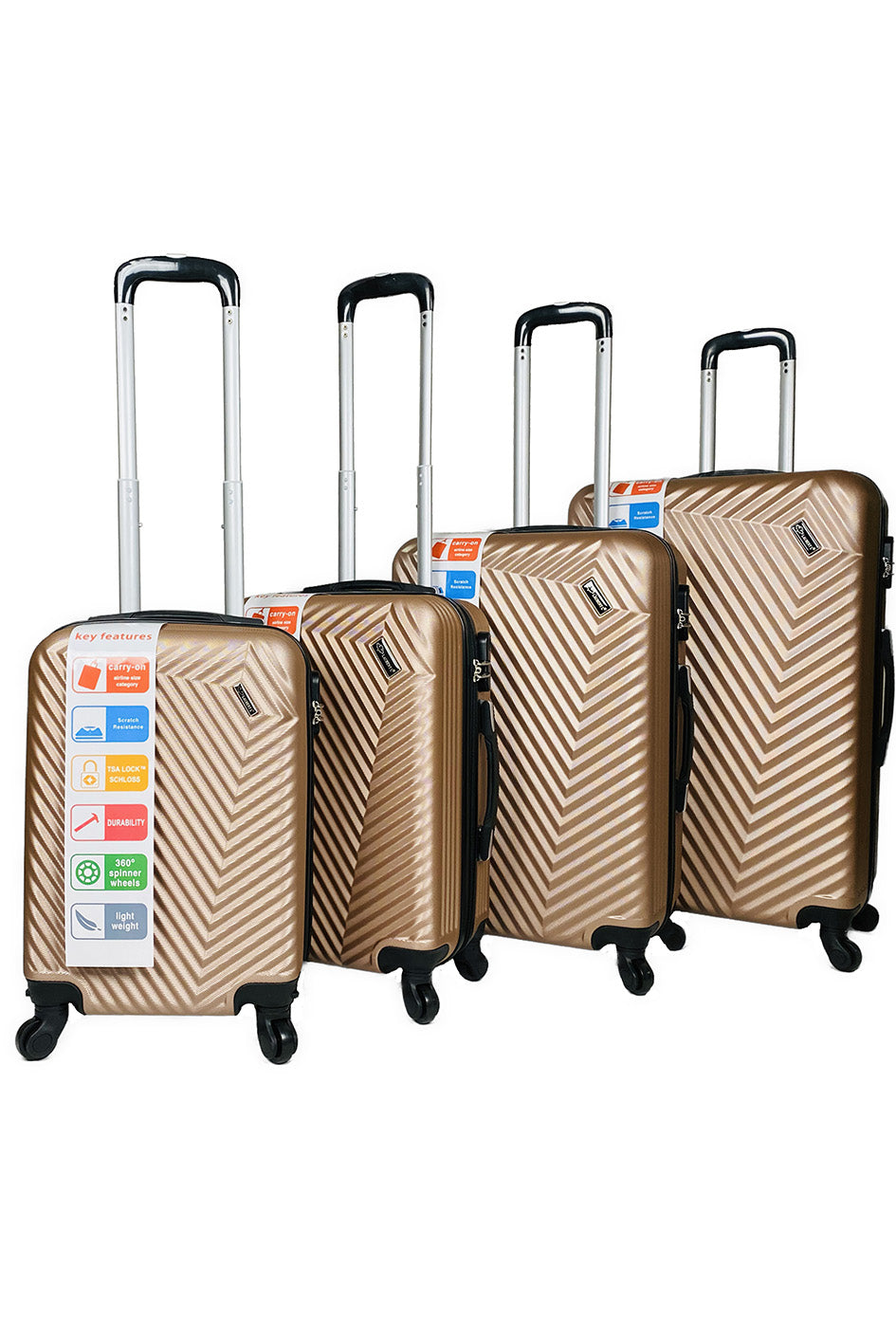 CAVALCADE : Lot de 4 valises en ABS