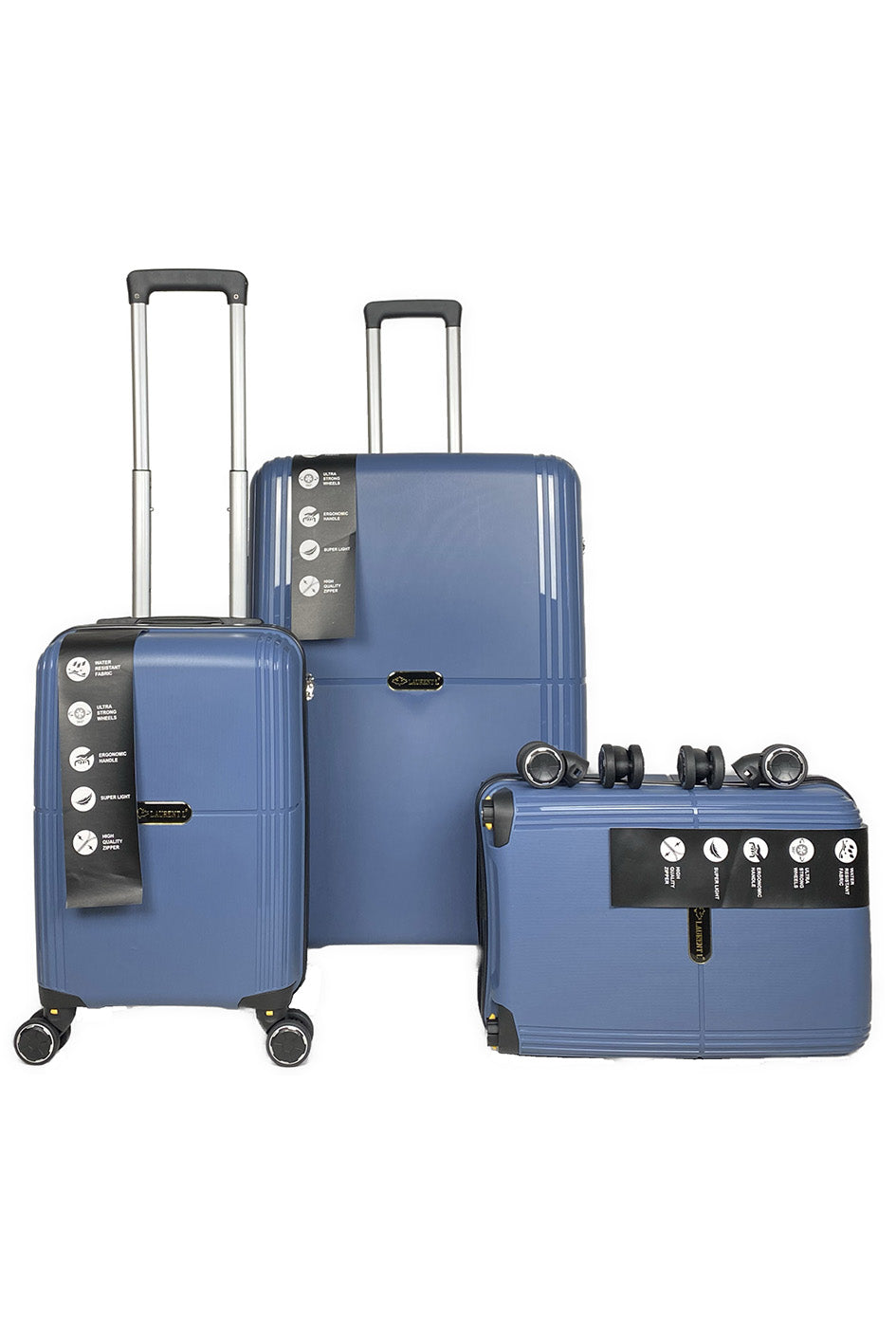 EARTH, lot de 3 valises en polypropylène RECYCLE. PE24 (BG)