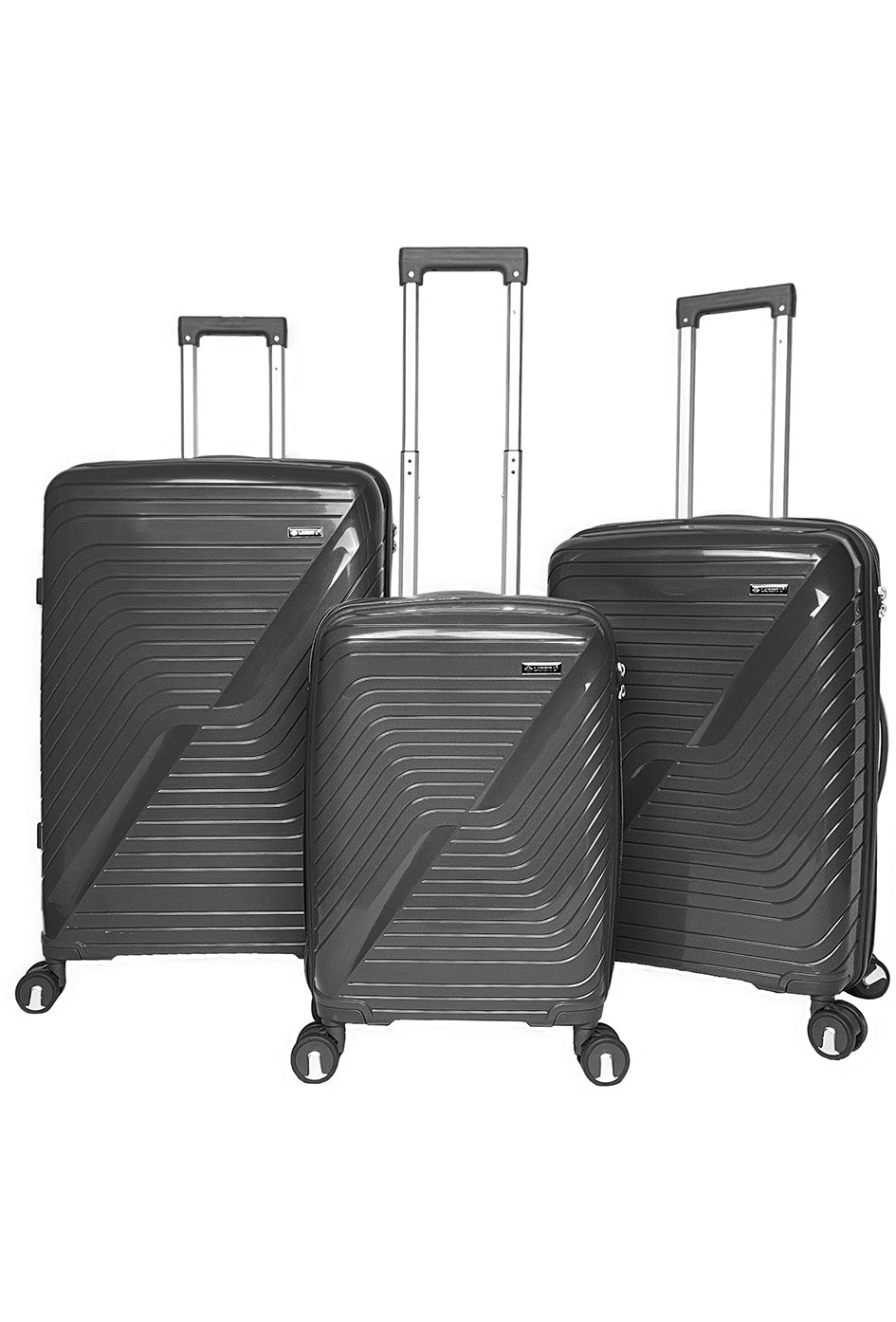 GLOWY : Lot de 3 valises en polypropylène. (PP002) PE24 (Sakura)