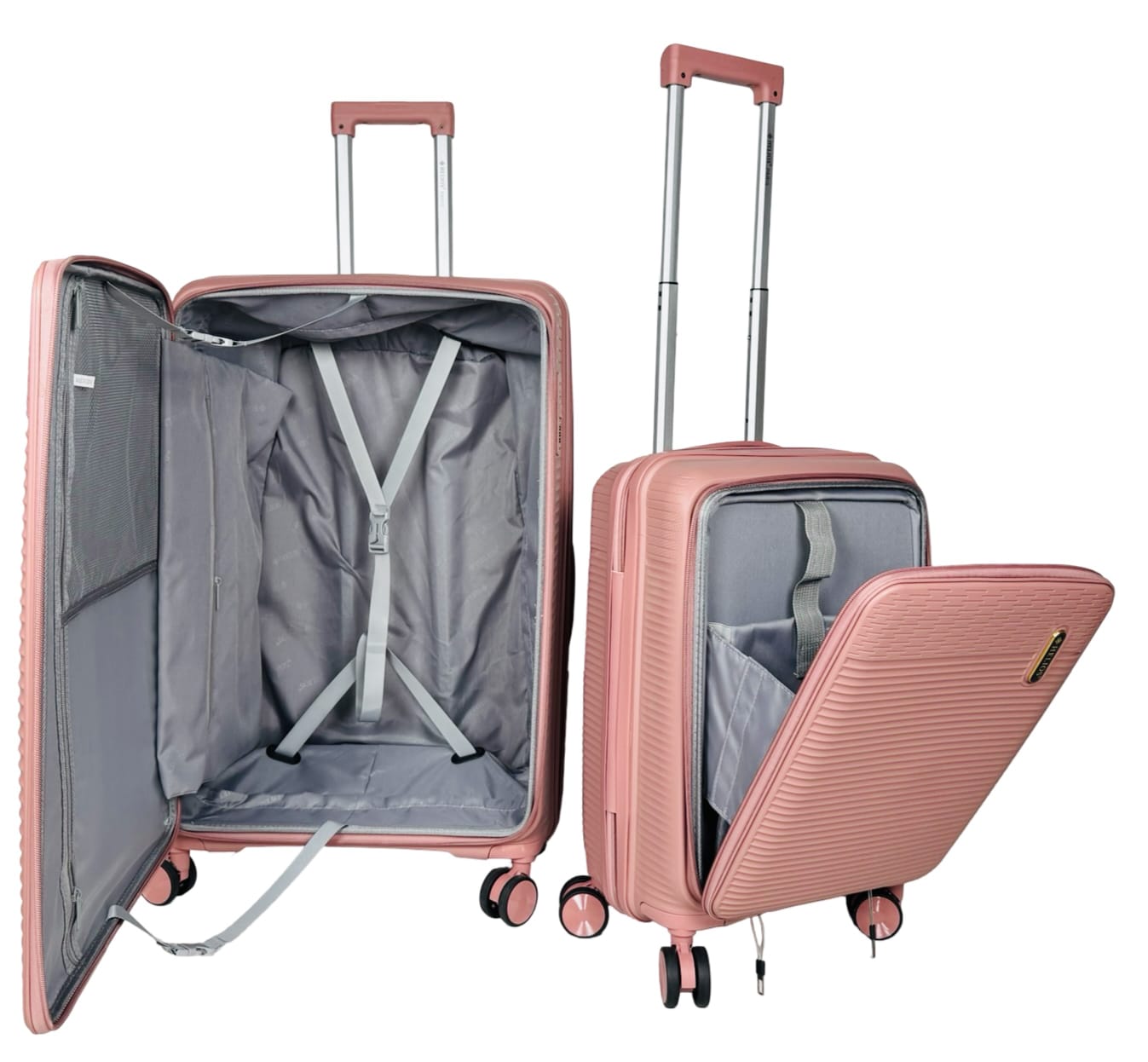 Valises Rigides avec Soufflet Extensible + Poche Ordinateur