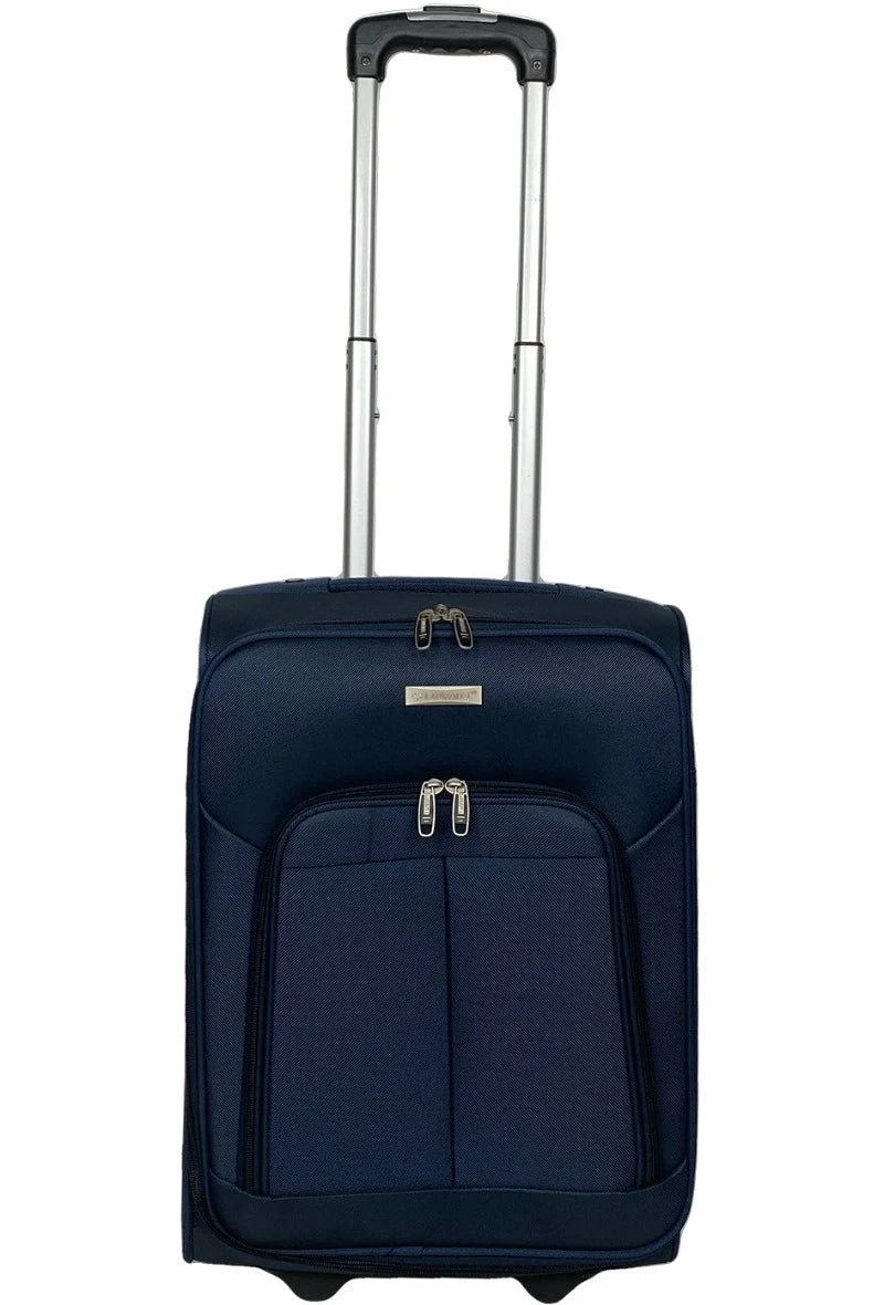 Valise cabine noire en nylon.