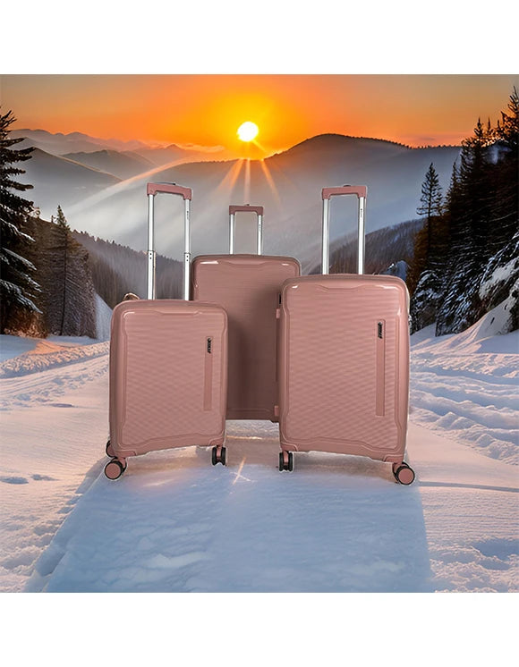 PANORAMA - Lot de 3 Valises Ultra-Légères en Polypropylène | Élégance et Durabilité pour Vos Voyages
