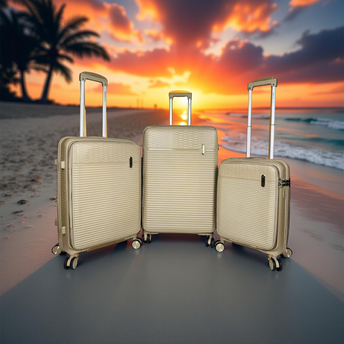Valises Rigides avec Soufflet Extensible + Poche Ordinateur