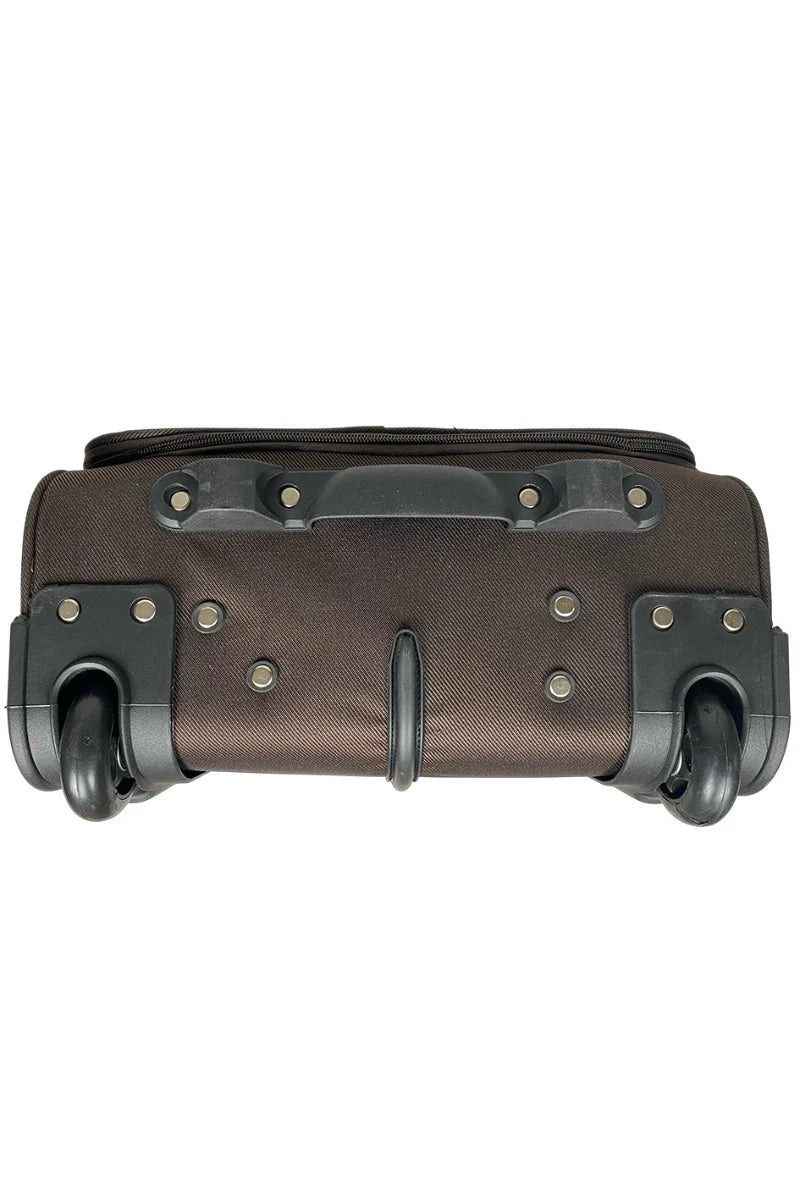Valise cabine noire en nylon.