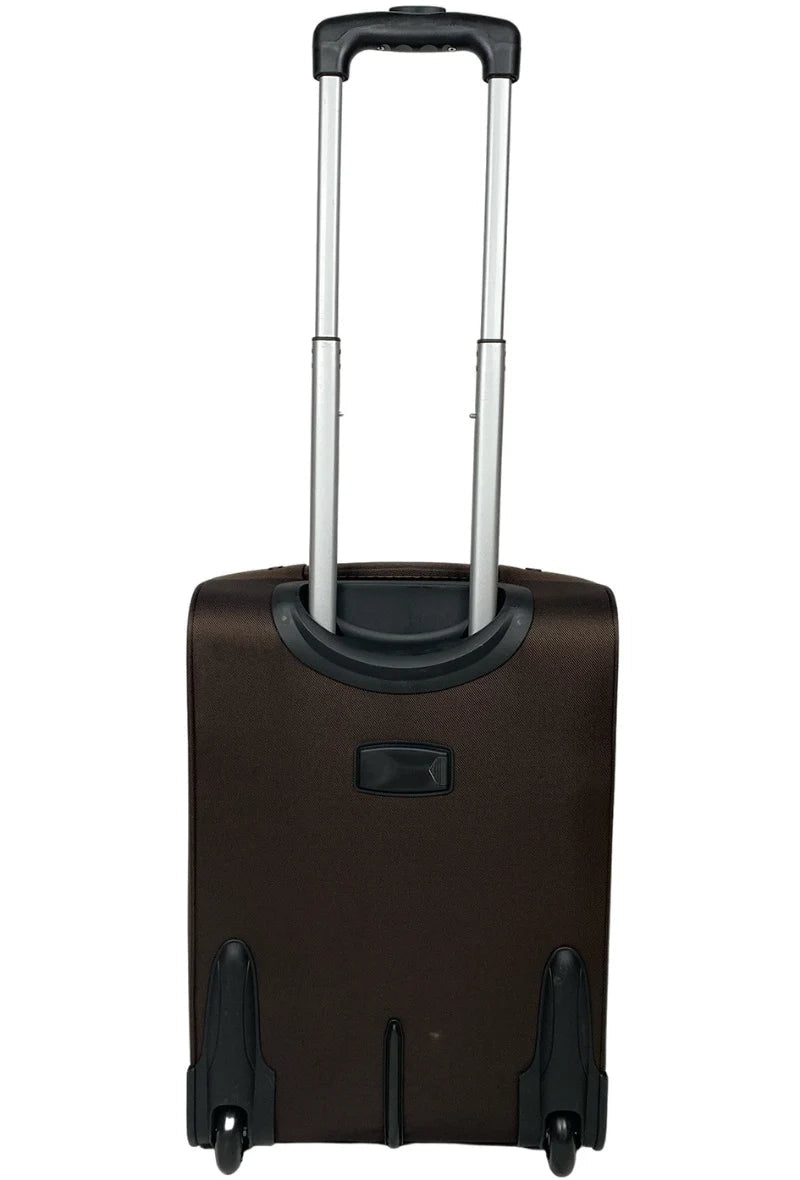 Valise cabine noire en nylon.