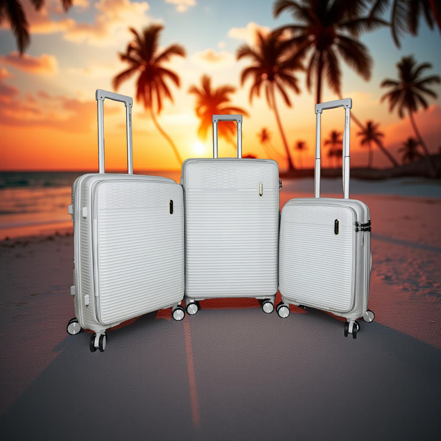 Valises Rigides avec Soufflet Extensible + Poche Ordinateur